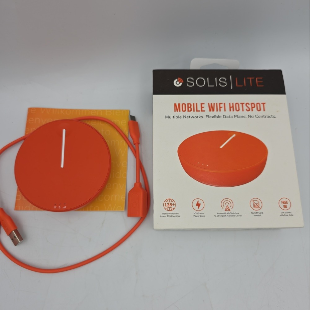 SIMO Skyroam Solis Lite 4G LTE Mobile WiFi Hotspot Router - Orange